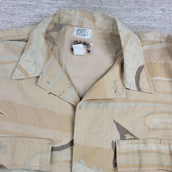 VTG Cabelas Western Sage Combat Coat Mens 2XL Tan Pink Military Jacket Hunt 87' - Picture 15 of 16